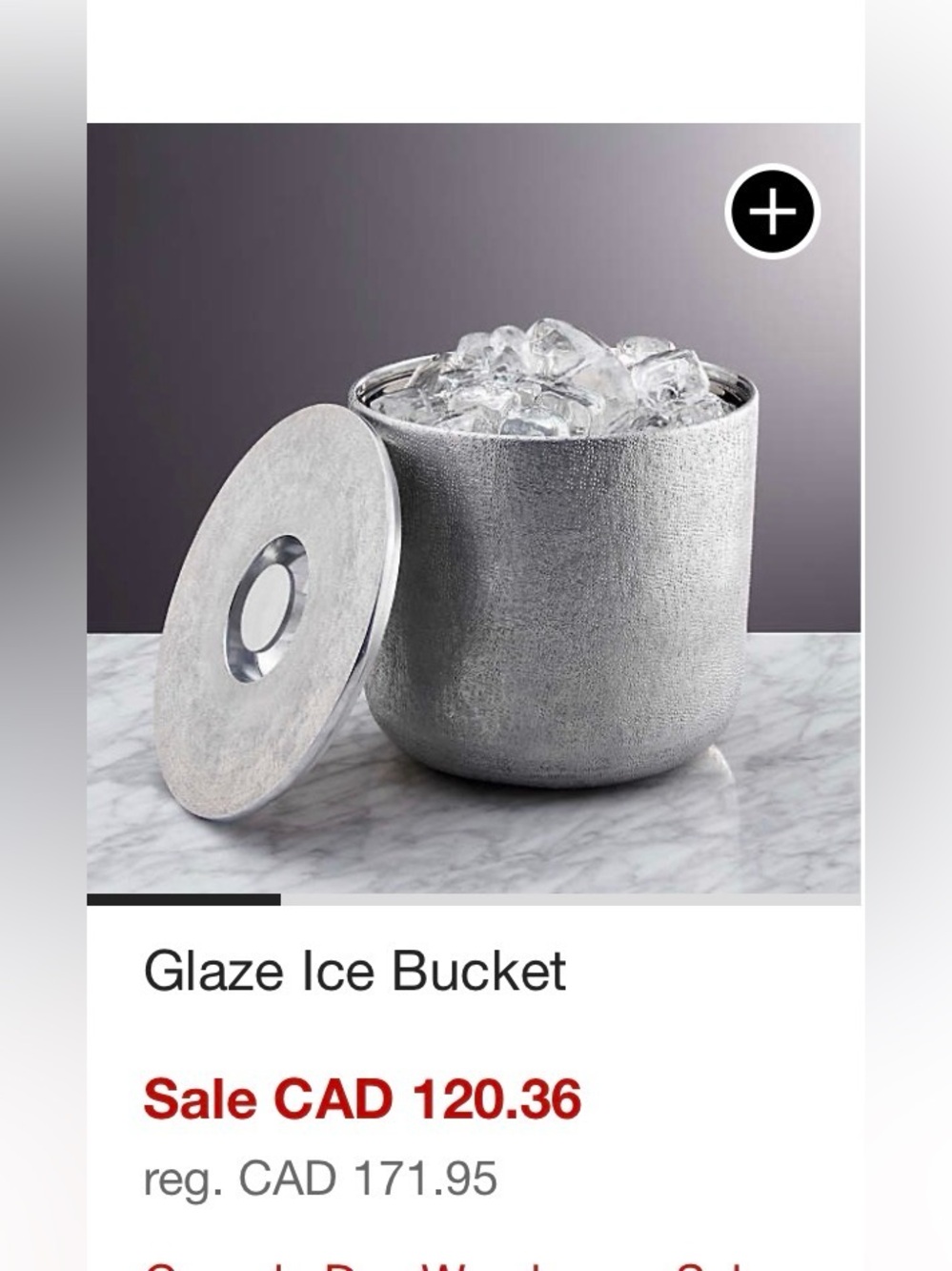 Crate & Barrel Glaze Ice Bucket